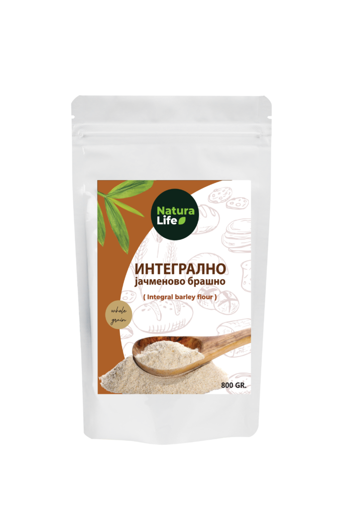 ИНТЕГРАЛНО ЈАЧМЕНОВО БРАШНО 800гр. - Natura Life