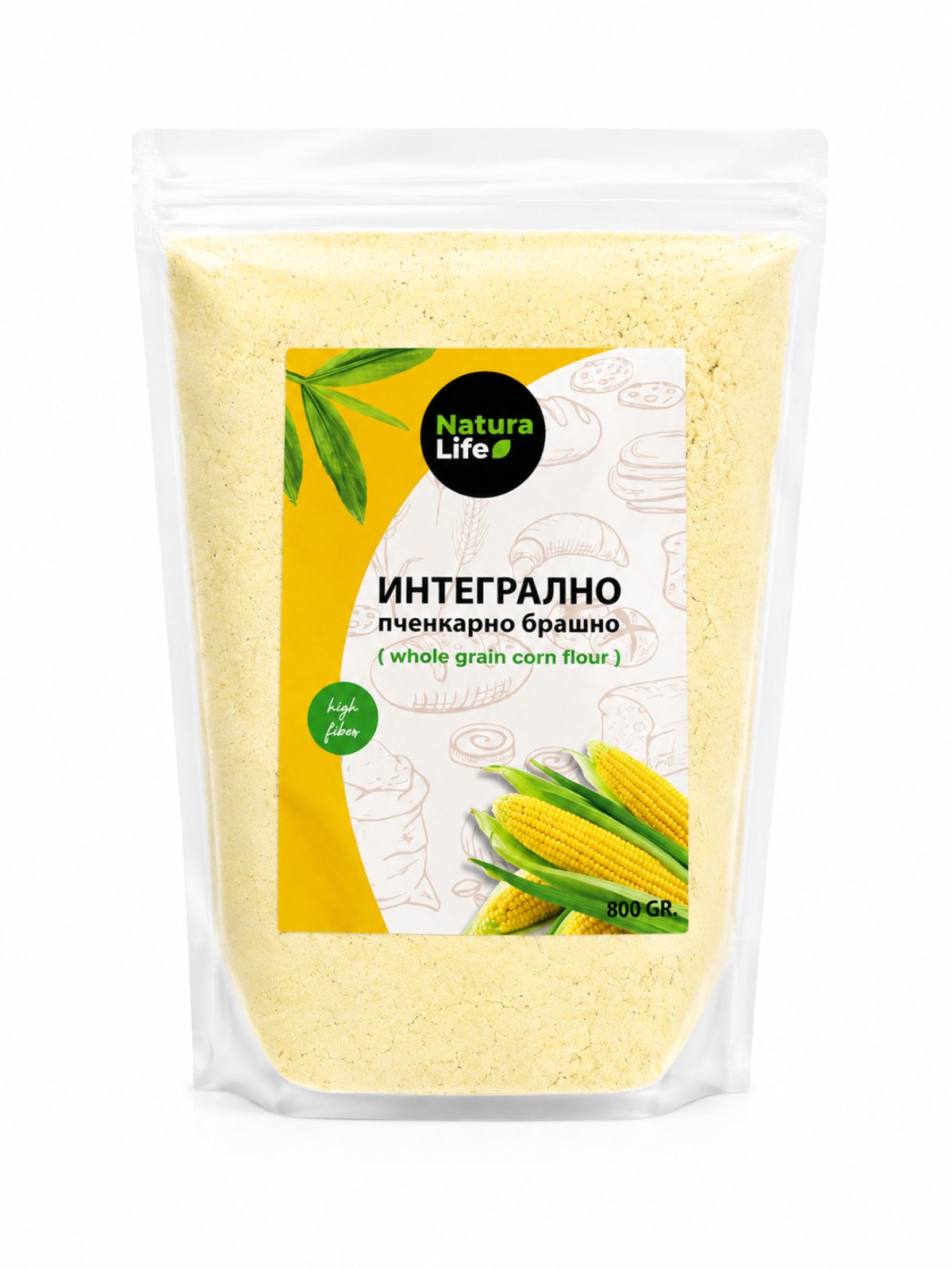 Интегрално пченкарно брашно 800гр Natura Life