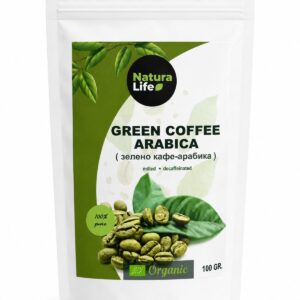 Зелено кафе Арабика органско некофеинско 100гр Natura Life